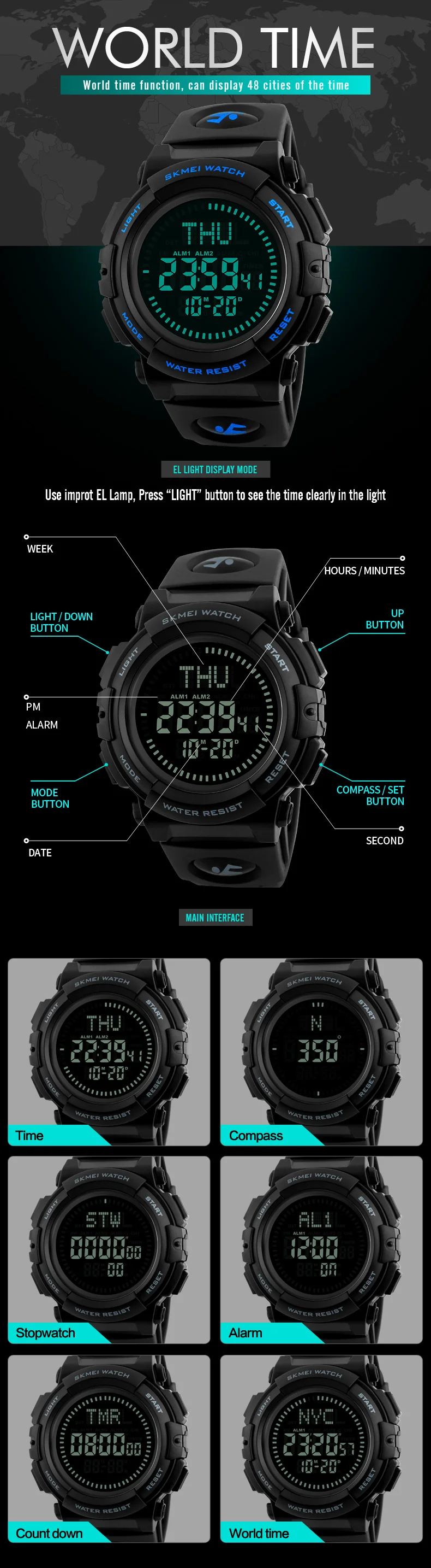 skmei 1326 watch manual