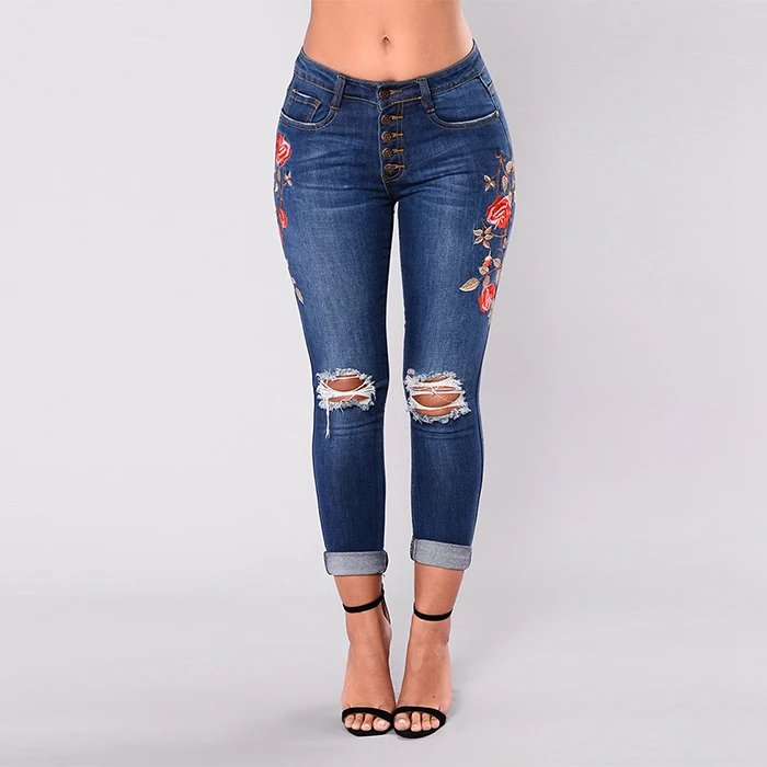 

Wholesale Cotton Stretch Sexy Ladies Denim Pants Women Jeans, Blue women jeans