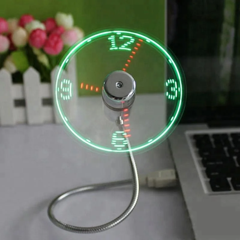 

Adjustable USB Gadget Mini LED Light USB Fan Clock High Quality