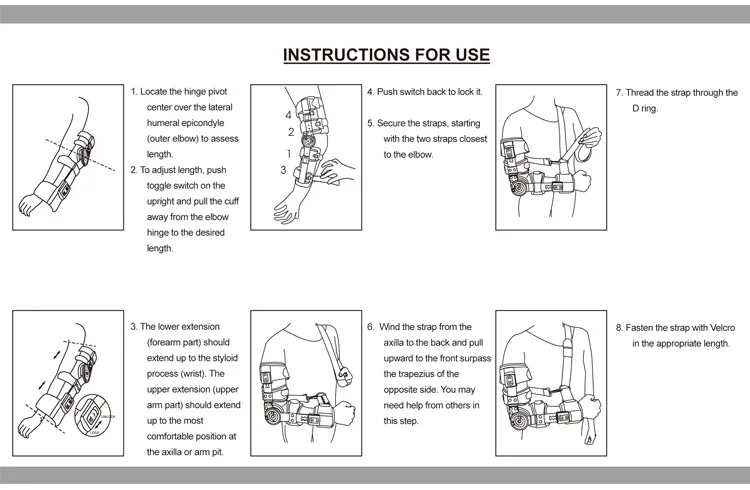 OL-EL093 Medic Arthritis Orthopedic Hinge Elbow Arm Support Brace