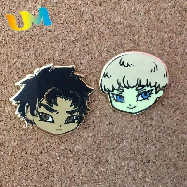 
Custom hard enamel lapel pin die casting enamel pin with metal post 