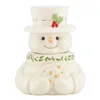 Lenox Happy Holly Days Christmas Food Storage Porcelain 9"H ceramic snowman cookie jar