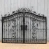 case iron arch swing open style and double doors pattern doors for Canada customer villa