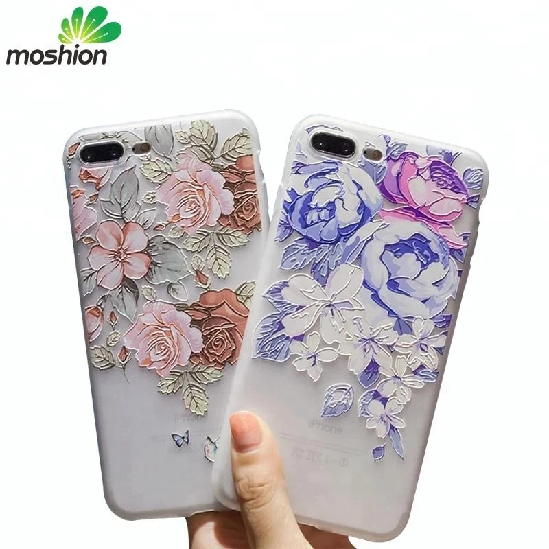 

Relief Flowers Luxury TPU 3D Phone Case Cover for iPhone X 7 8 6 6S Plus 5 5S SE, N/a