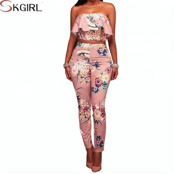 two piece jumpsuit floral