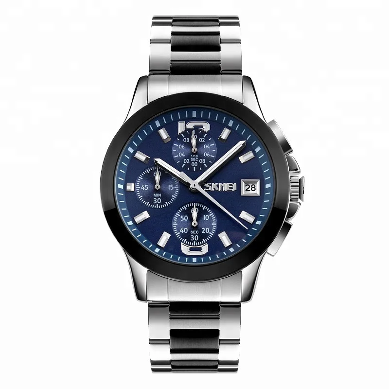 

skmei 9126 factory wholesale 3atm water resistant stainless steel quartz movt fashion watch for men with oem service