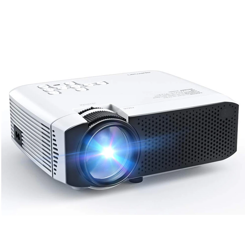 

[multimedia smart tv] digital proyector 1080P full hd video TV box beamer led portable lcd mini home theater projector, White