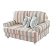 Simple stripe pattern in Mediterranean style fresh and natural new sofa design