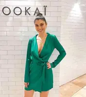 

Wholesale women maxi dress slip deep v neck formal 100% silk dress slit side slim long dress