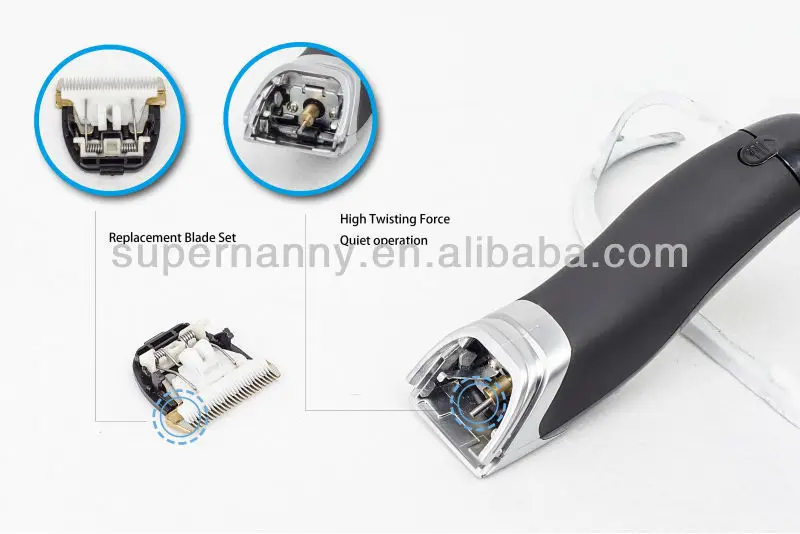 cordless hair clipper with ceramic blade