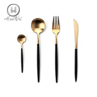 

High quality spoon and fork dinner knife coffee spoon set stainless steel rose gold cutlery set