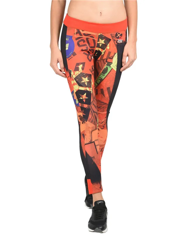 

OEM branded sublimation printed yoga leggings pants, Customized colors