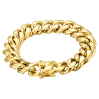 

Missjewelry Hip Hop Stainless Steel Gold 14k Link Bracelet Men