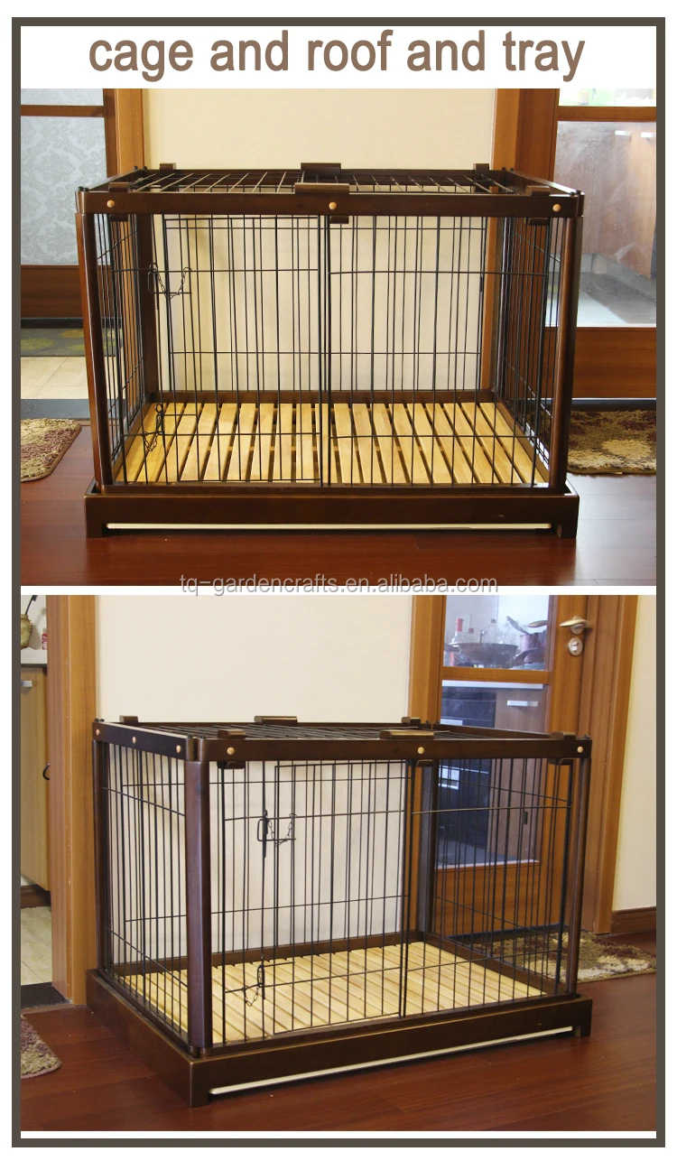 wooden dog cage