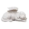 polyresin dog statues Sleeping Angel Dog with Wings Garden Statue