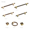 Special Knurled/Knurling Gold color Brass Furniture Pull Handle/Knob