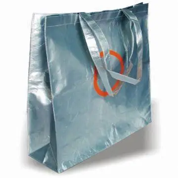 

PP spunbond golden silver laminated non woven shopping plastic market bag With Strong Handle, Customized color