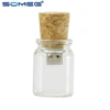 Hot Bottle Card Pendrive 8GB 16GB 32GB USB 2.0 Wishing Bottles Pen Plug Wood Flash Drive 64G Memory Stick