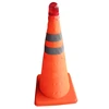 Plastic Orange Collapsible Portable LED reflective Traffic Cones For Sale