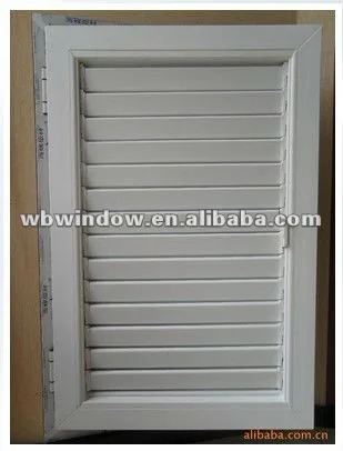 White color Fixed and opening UPVC Louver Shutter Window