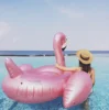 Custom pool float Inflatable water pool toys white black gold swan 190cm pvc pink flamingo toy