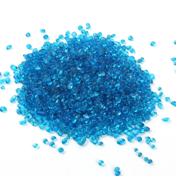 36mm High Luster Decorative Blue Glass Beads Stones For Aquarium Fire
