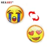 Crying And Love Emoji Two Way Sequin Patch For Tshirt