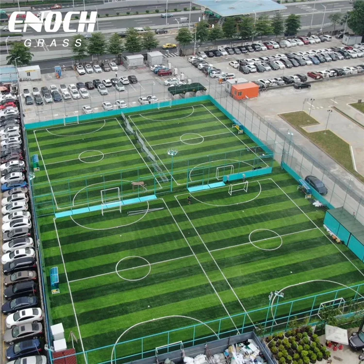 

ENOCH Chinese synthetic grass artificial lawn for football soccer field, Dark green /light green