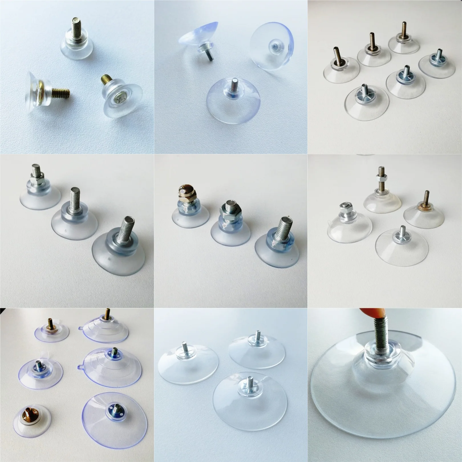 incl Diameter 40 mm knurled Nuts Transparent Made in Germany with Thread M4 x 10 mm DIYexpert® 4 x Suction Cups 