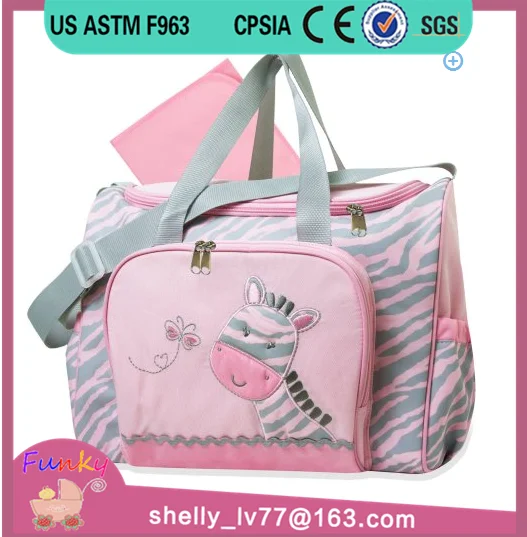 Hisprout Cloth Diaper Bag Large Capacity Waterproof Washable Reusable Diaper Wet Bag,Zebra