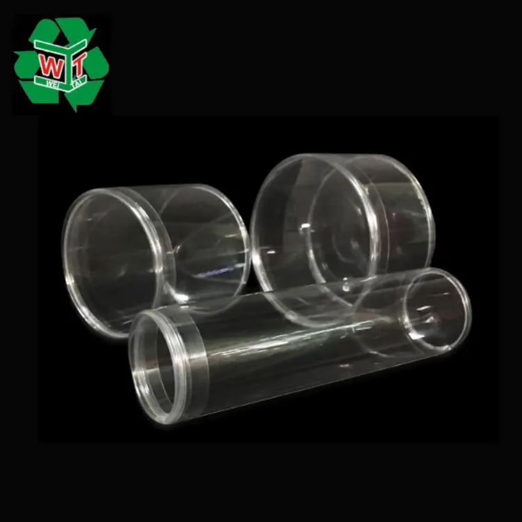 Custom Clear Plastic Cylinder Container/gift Plastic Round Box/plastic