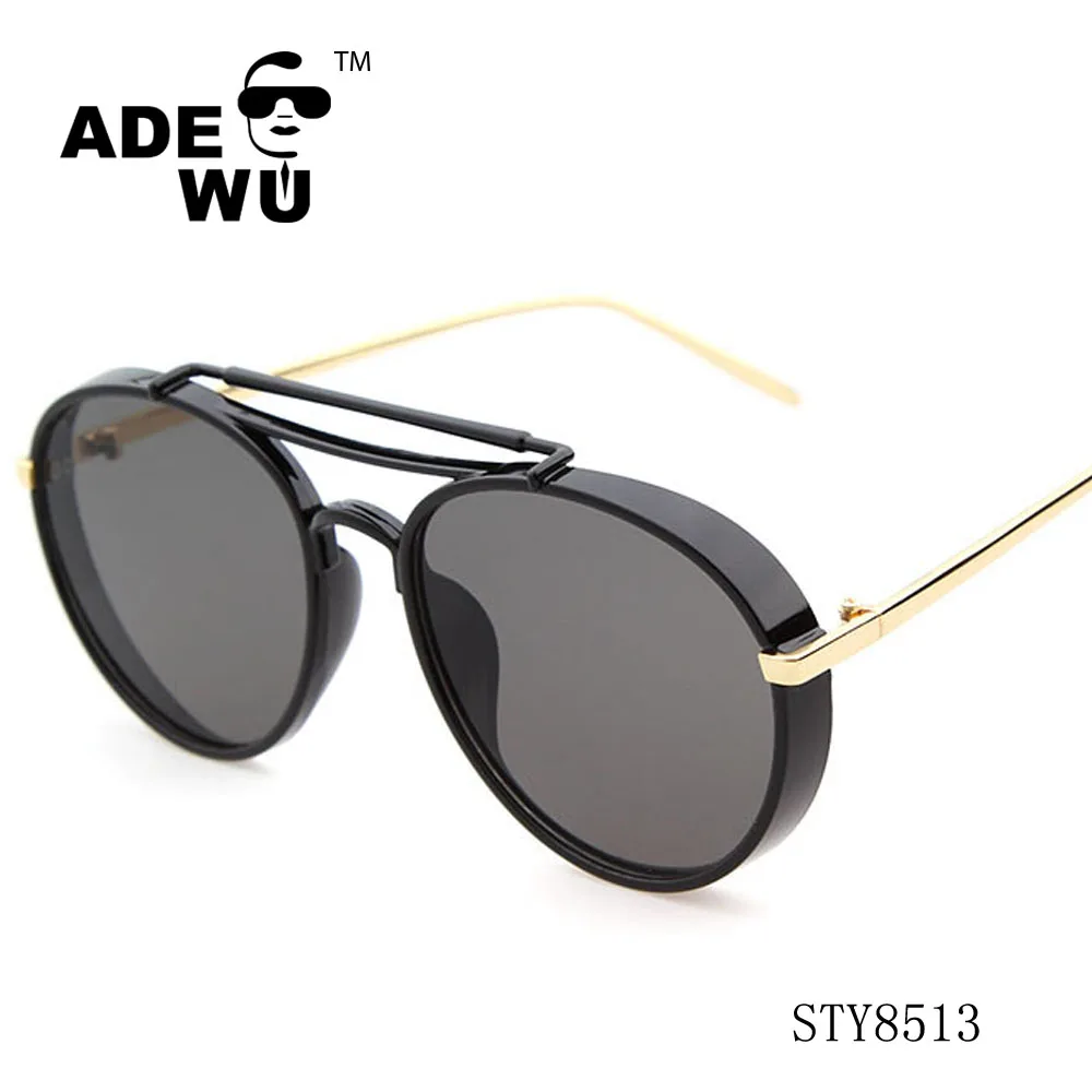 

ADE WU Thick metal frame mirror lens cat 3 uv400 sunglasses women and man gafas de sol, Any color available