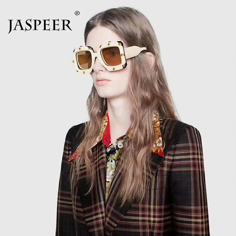 

JASPEER Oversized High quality custom logo sunglasses Custom sunglasses manufacturer Design your own Sunglasses for women 2019