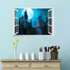 Window Wall Decal Beach Window Decal Stickers Picture Faux Windows for Walls 3D Floor Decals Ocean Wall Mural