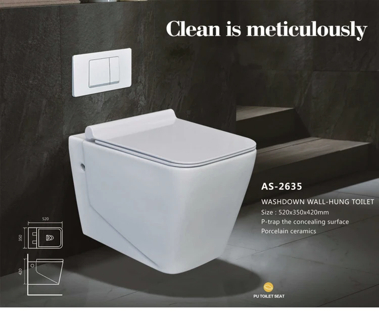 wall-hung rimless toilet bathroom cistern hidden sanitary ware