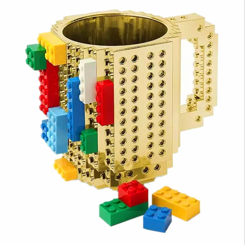 Creative DIY Build-on Brick Mug Lego Style Puzzle Mugs, Building