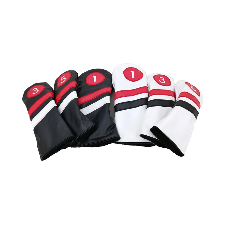 

hot sell popular 1 driver /3/5# PU material golf head cover set