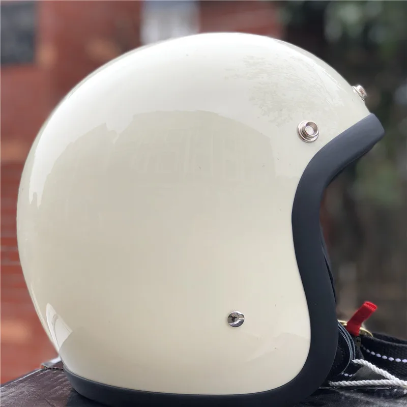 Caro Low Profile Vintage Motorcycle Helmet - DOT Approved