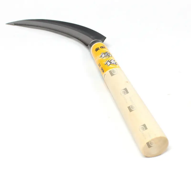 

Steel Grass Tooth Sickle with Wooden Handle on Hot sale, Customised