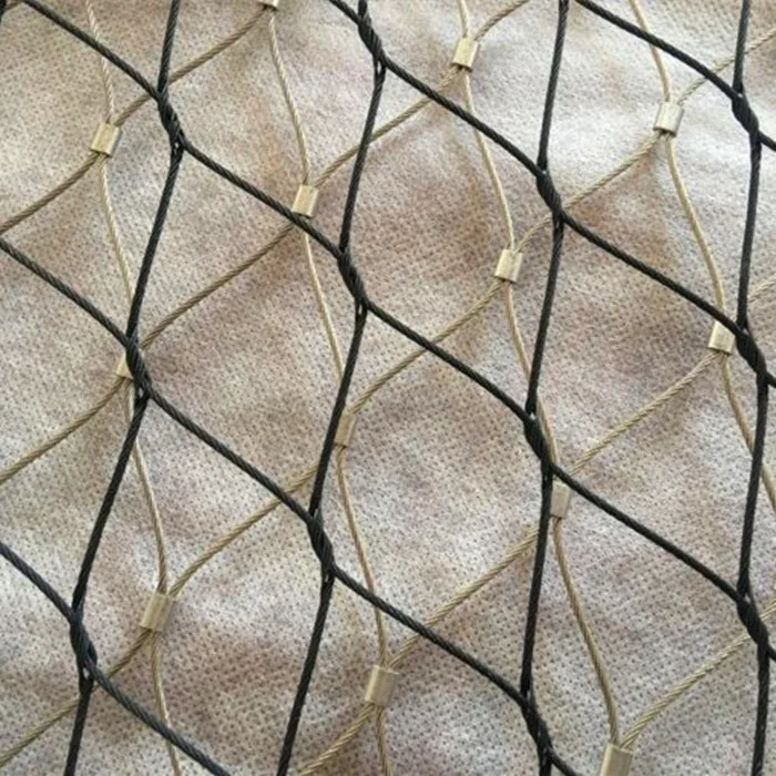 Inox Black Oxide Stainless Steel Rope Mesh For Animal Enclosure