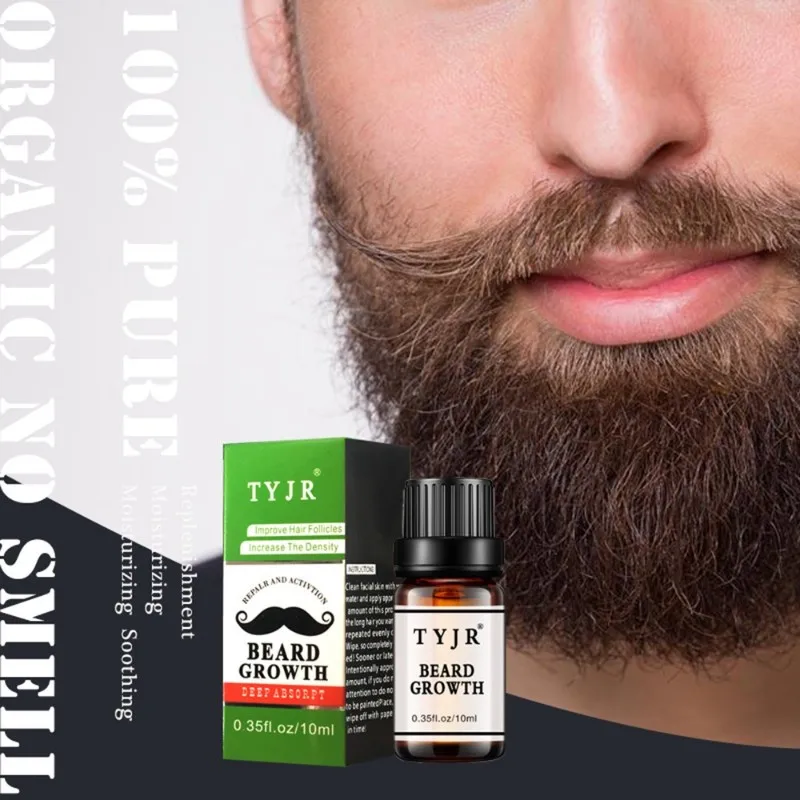 

100% Natural Organic Men Beard Growth Oil Facial Nutrition Moustache Essence for Groomed Hair Growth Hair Loss Products