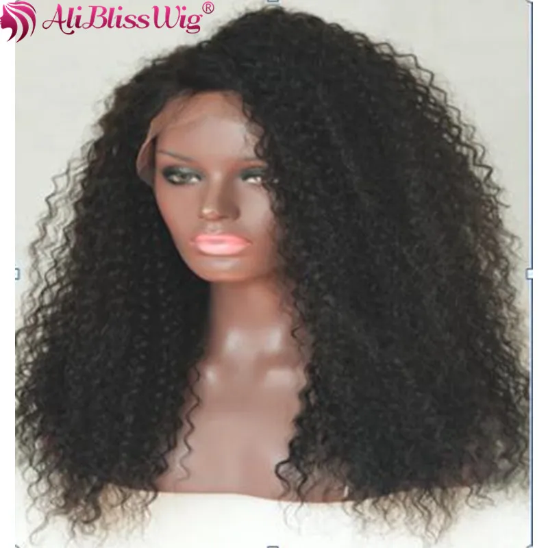 

Affordable 150% Density Grade 7A Virgin Hair Lace Frontal Wig Glueless 4X5 Inch Silk Base Long Kinky Curly Human Hair Wig
