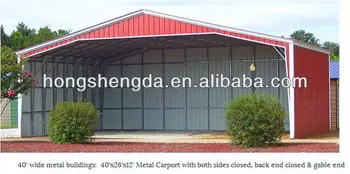 40 Wide Metal Buildings 40 26 12 Metal Carport Wih Both Sides