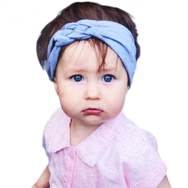 

Wholesale Custom Classical Fashion Solid Color Baby Headband Soft Elastic DIY Hair Accessories For Kids, 27 colors