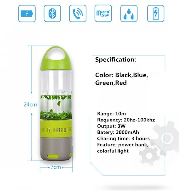 Reading to ship Waterproof water bottle bluetooths speaker for travel or bicycle portable sport bluetooths speaker - ANKUX.COM