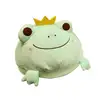 The new 35 cm down cotton crown frog plush toy Lovely vivid expression of soft and comfortable gifts