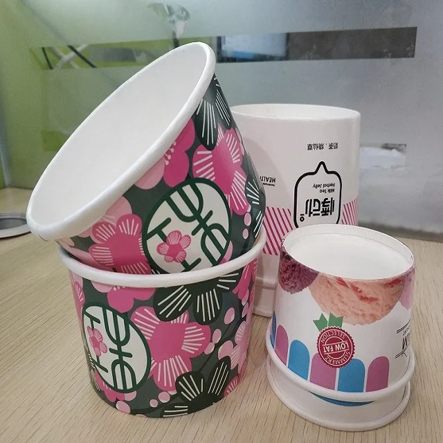 Disposable coffee and tea with free sample ice cream cup and lid