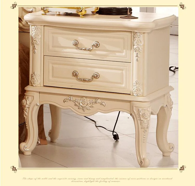 high quality bed Fashion European French Carved bed nightstands p10141