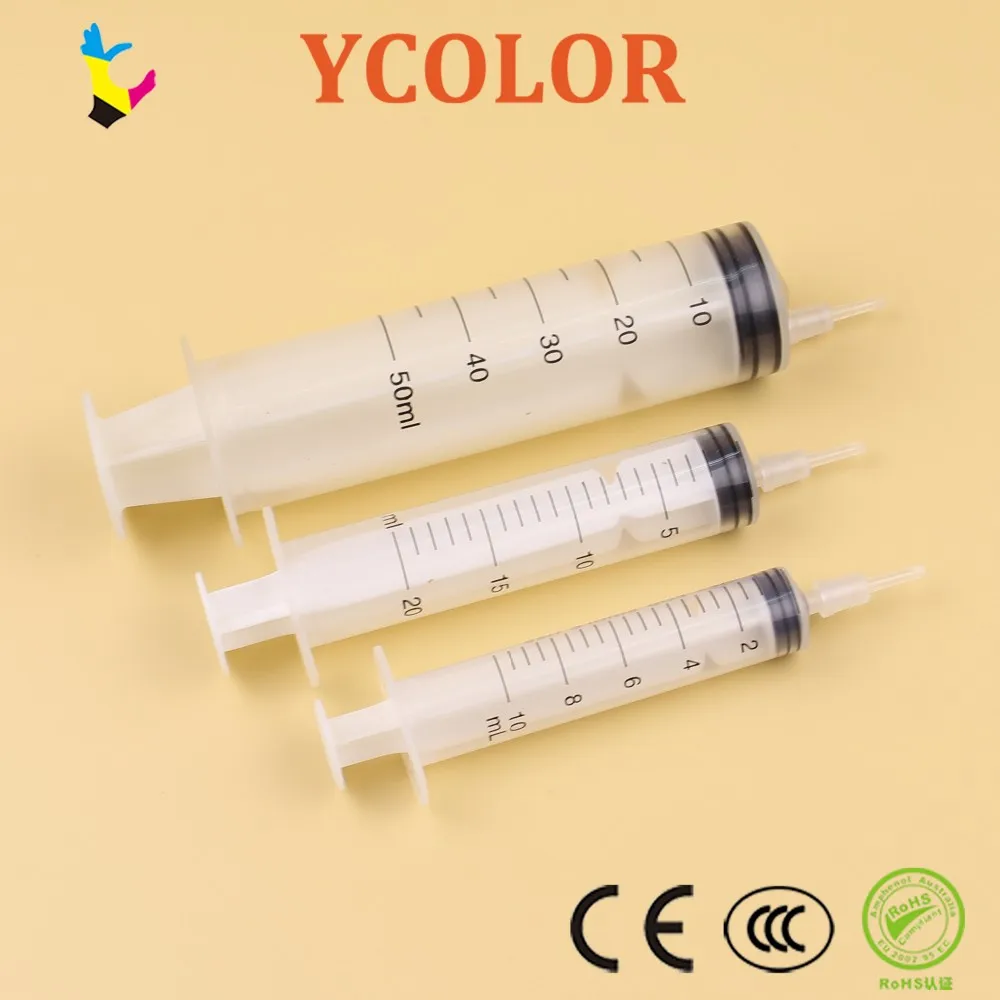 6 Pieces/lot For Large Format Printer Refill Ink Syringe With Connector