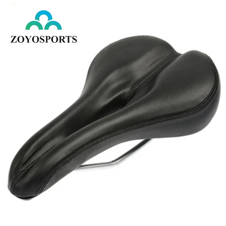 

ZOYOSPORTS Synthetic Leather Steel Rail Hollow Breathable Gel Soft Cushion Road MTB Fixed Gear Bike Bicycle Cycling Seat Saddle, Black as your request